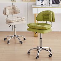 Bureau rembourré avec dossier dans un style minimaliste moderne, chaise d'apprentissage, table rotative, chaise élévatrice