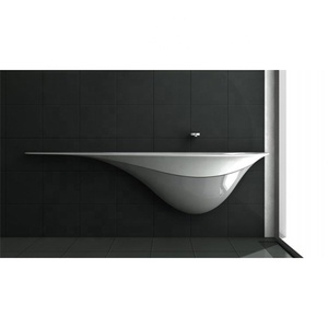 Phòng Tắm Sang Trọng Rửa Lưu Vực Trắng Bề Mặt Rắn Wal Gắn Rửa Lưu Vực Thiết Kế - Product Image 6