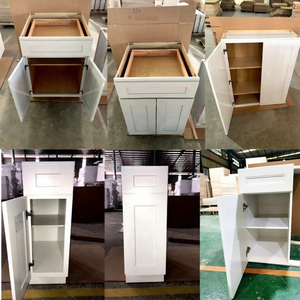Modern Ready to Assemble Modular Style RTA White Kitchen Cabinet Designs Shaker Solid Wood - Product Image 1