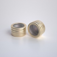 Boîte ronde en aluminium pour cosmétiques, emballage métallique avec fenêtre, boîte mystère pour bijoux, boîte à bijoux en métal