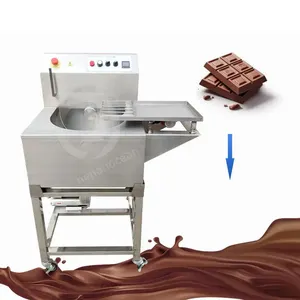 Mesin peleburan coklat otomatis banyak digunakan komersial mesin tempering coklat panci peleburan coklat