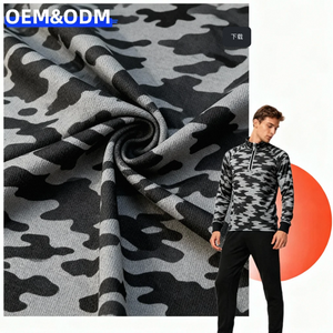 Chất lượng cao in jinmao hai mặt vải với kết cấu chải là rất đàn hồi, thời trang cho chạy bộ phù hợp với - Product Image 1