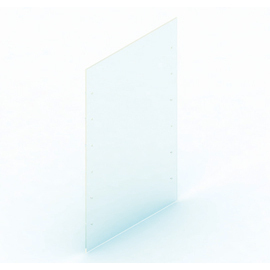 Panneau latéral en verre trempé 80x220 mm, 10 mm d'épaisseur, extra clair, pour armoires murales et autoportantes - Product Image 3