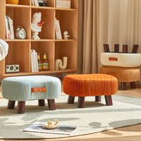 2024 nouveau repose-pieds ottoman chevet escabeau avec jambe en bois tabouret rectangulaire repose-pieds pour pouf pour bureau salon chambre