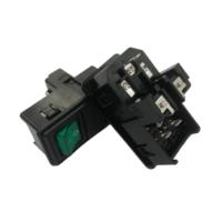 Module d'entrée d'alimentation 3-en-1 UL/EN 60320 10A 250VAC C14, double porte-fusible et voyant lumineux vert pour l'électronique médicale
