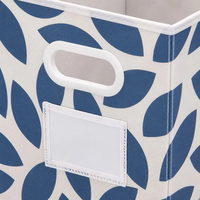 Cubos de Almacenamiento Cuadrados Plegables Resistentes, Paquete de 6, 30 cm, Compatibles con Estantes de Cubos Estándar, Diseño con Ventana para Etiquetas, Cestas Organizadoras de Ropa de Tela No Tejida