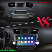 10'' Stereo Mobil Quad Core Carplay Terlaris 2 Din Radio Android Head Unit Pemutar Dvd untuk Toyota Highlander 2007 - 2013