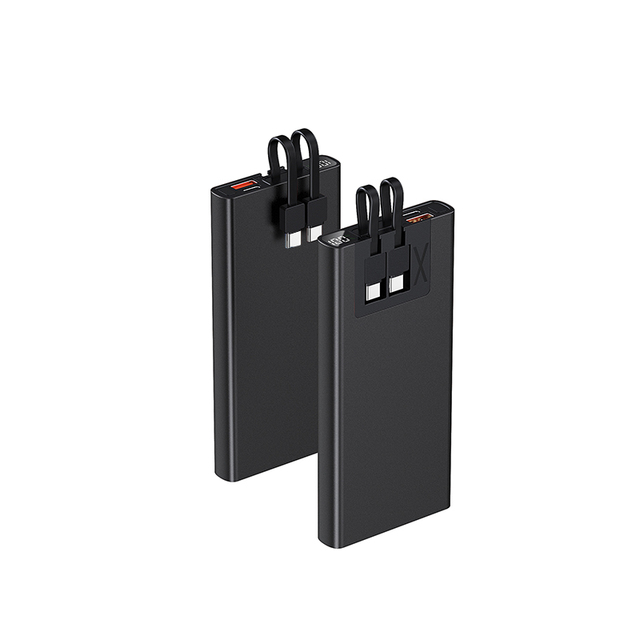 4successful 22.5W Power Bank 10000mAH Built-in Charging Cable Custom Logo Portable Slim Mobile Phone Outdoor Powerbank