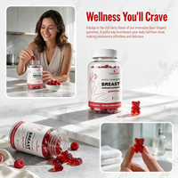 Gummies d'augmentation mammaire pour femmes, supplément extra fort pour le bien-être des seins féminins, gummies en forme d'ours, étiquette privée OEM disponible
