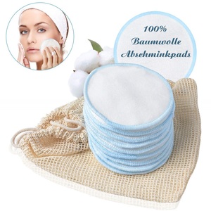 Tampons démaquillants réutilisables avec logo OEM, tampons en <span class=keywords><strong>coton</strong></span> de bambou écologiques pour le visage, tampons en <span class=keywords><strong>coton</strong></span> <span class=keywords><strong>lavables</strong></span> avec sac de lavage - Product Image 5
