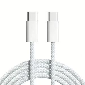 60W Fast Charging Dual <b>Type</b> <b>c</b> USB <b>C</b> <b>to</b> USB <b>C</b> Braided Nylon <b>Cable</b> for Phone 15 16 <b>Cable</b> Charger with Box - Product Image 3