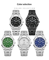 X-GEQCK Nouvelle montre automatique pour homme à trois yeux et six aiguilles, phase de lune, bracelet en acier inoxydable, montres de luxe pour la mode masculine