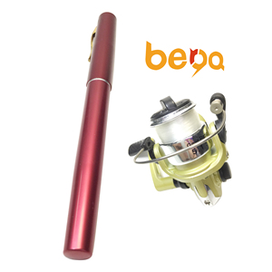 Portable Pocket Telescopic Mini <strong>Fishing</strong> Pole Aluminum Alloy <strong>Pen</strong> Shape <strong>Fishing</strong> <strong>Rod</strong> With Reel Wheel - Product Image 1