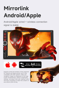 Lecteur multimédia de voiture BQCC 7 pouces 2Din Type-c Colorfor Lights pour CarPlay sans fil universel, Android Auto, Mirrorlink, <span class=keywords><strong>autoradio</strong></span> stéréo FM BT - Product Image 6