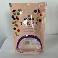 Fabrication de sachets debout avec fermeture éclair et fenêtre pour mélange de fruits secs cacahuètes raisins amandes noix de cajou bonbons au chocolat