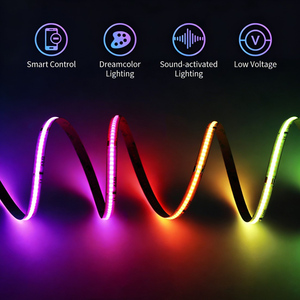 Tira de Luces LED RGB Inteligente COB de 18 pies, Direccionable, <span class=keywords><strong>con</strong></span> Efecto de Persecución de Color, 12V, Multicolor, Flexible, para Decoración - Product Image 2