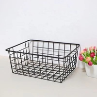 Panier de rangement en fil de fer style européen, panier en maille métallique décoratif multifonctionnel, vente en gros d'usine en vrac