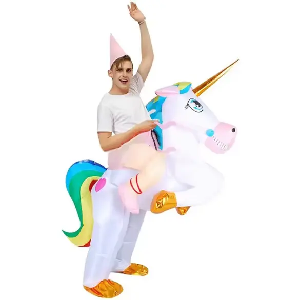 Festa di Halloween cavalcando unicorno gonfiabile Cosplay gonfiabile costume del cavallo unicorno gonfiabile costumi mascotte