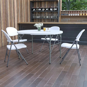 <span class=keywords><strong>Mesa</strong></span> Plegable <span class=keywords><strong>Redonda</strong></span> ZDY-64 que Ahorra Espacio, Almacenamiento Conveniente para Fiestas, Bodas y Eventos - Product Image 3