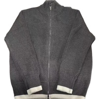 Cardigan en tricot épais à double fermeture éclair, résistant aux plis, chaud pour l'hiver, vente en gros