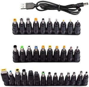 Kits de Adaptadores de Corriente, 34 Piezas, Entrada Universal Hembra de 5.5 mm x 2.1 a Conectores Macho Multitipo para Laptop - Product Image 1