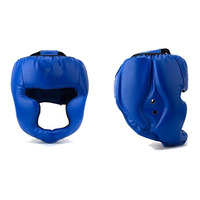 Casque de boxe en cuir bleu 1 Focus Pads Casque de boxe
