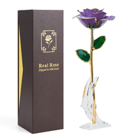 Boîte pour la fête des mères, fleurs séchées, roses en plastique dorées naturelles, boîte carrée décorative, cadeau de la Saint-Valentin, livraison rapide