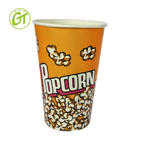 Màu Xanh Lá Cây Kho Báu Lớn Kích Thước Lớn Costom Giấy Bồn Tắm Cup 64Oz 85 Oz Giấy Chiên Gà Bỏng Ngô Xô Với Nắp - Product Image 3