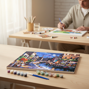 Kit de Pintura por Números de <span class=keywords><strong>Paisajes</strong></span> de Atardecer Nocturno <span class=keywords><strong>para</strong></span> Adultos - Pintura Acrílica Hecha a Mano sobre Lienzo <span class=keywords><strong>para</strong></span> Decoración del Hogar - Product Image 5