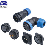 Conector de Cable Impermeable de Plástico SP28 IP67/68, Conector de Aviación Macho y Hembra, Enchufe de Panel de 2/3/4/5/6/7/9/10/12/14/16/19/22/24/26 Pines