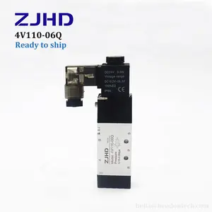 ZJHD Offres Spéciales 4V110-06Q DC24V 3W électrovanne pneumatique électrovanne 5/2 voies