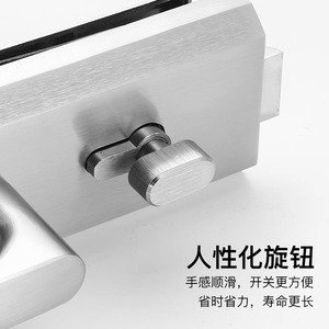Serrure de porte vitrée Kaishengxi, poignée en acier inoxydable pour cloison de bureau, porte simple ou double - Product Image 4