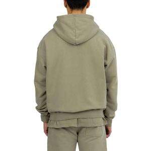 Fournisseur de survêtements en molleton unisexe, logo personnalisé, haute qualité, molleton lourd surdimensionné, mélange de coton français, sweat-shirt à capuche - Product Image 3