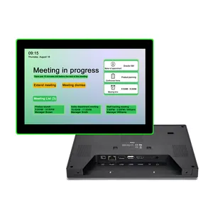 10.1-Inch Wall-Mounted Android Rk3566 LCD Touch Screen POE LED Light Office Booking System NFC IC Android Tablet