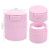Pot de stockage en plastique pour colle à extensions de cils, type poussoir, scellé sous vide, outil de beauté, adhésif, vente en gros