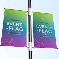 Meilleur support de bannière publicitaire en vinyle personnalisé pour rue/avenue, avec poche pour bâton de drapeau, supports de fixation écologiques pour graphiques verticaux