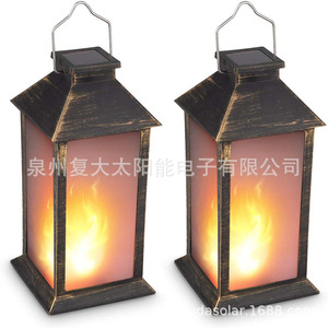 Lanterne solaire murale à LED avec effet de flamme, résistante à l'eau, alimentée par énergie solaire, avec batterie incluse - Product Image 5