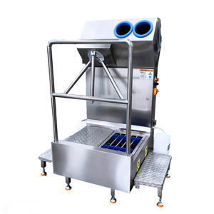 Máquina de Lavar Botas de Chuva Inteligente Elétrica Totalmente Automática em Aço Inoxidável com Estação de Saúde e Controle de Acesso Autolimpante - Product Image 1