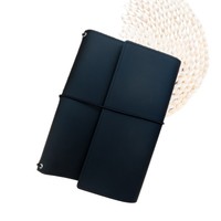 Carpeta de Almacenamiento de Cuaderno de Mano A5 de Cuero PU Retro, Portátil, con Cubierta para Bloc de Notas Impreso Digitalmente/UV y Encuadernación Elástica