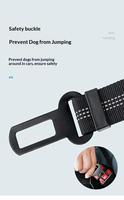 Sangle de sécurité réglable en nylon épaissi antichoc pour animaux de compagnie (chats et chiens) – Harnais de retenue pour voiture