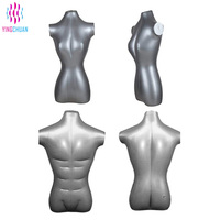 Mannequin Homme Gonflable Durable Sans Tête Haute Qualité pour Magasin, Gain de Place, avec Pompe à Air