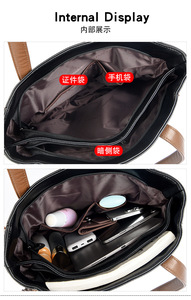 กระเป๋าสะพายพาดลำตัวดีไซเนอร์แฟชั่นใหม่กระเป๋าแมสเซนเจอร์สะพายไหล่หนัง PU กระเป๋าโท้ทลำลองกระเป๋าถือและกระเป๋าเงินสำหรับผู้หญิงหรูหรา - Product Image 5