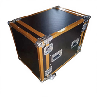 Flight case de transport extérieur double porte 12U 24'' en aluminium et contreplaqué OEM durable, avec taille personnalisée