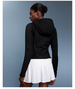 Cappotto leggero sportivo caldo invernale da donna giacca <span class=keywords><strong>corta</strong></span> sottile traspirante <span class=keywords><strong>cappuccio</strong></span> antivento felpe <span class=keywords><strong>con</strong></span> <span class=keywords><strong>cappuccio</strong></span> da donna - Product Image 4