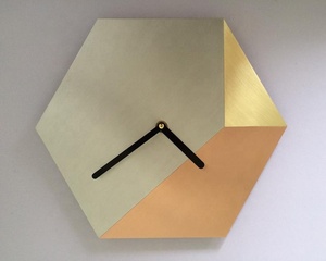 Hexagon Metal Wall Clock - Product Image 1