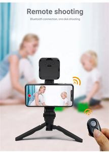 Trépied de téléphone Youtube avec lumière et microphone vlogging kit micro vidéo trépied pour téléphone avec mini microphone sans fil - Product Image 6