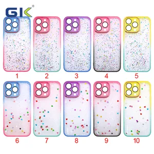 Bling Drop Gluing TPU PC Cases For Samsung Galaxy S23 S22 S21 Plus S21 Ultra A32 5G A52 A72 4G Camera Protect Phone Cover