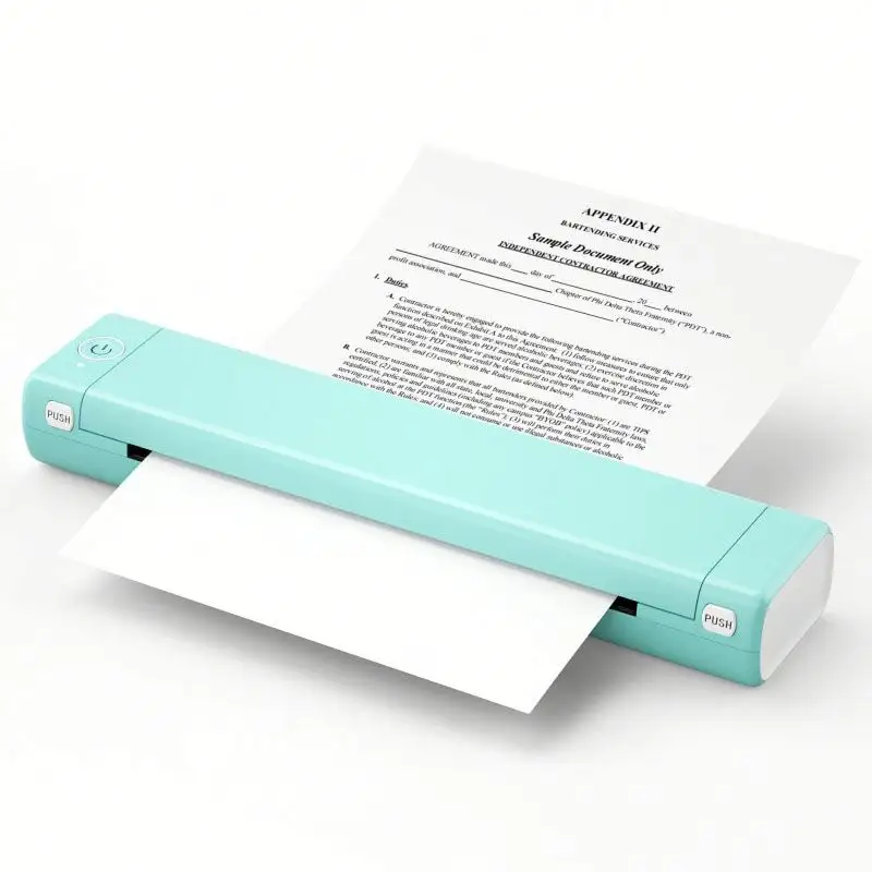 Nieuwe Collectie Blue Tooth Pocket Fotodocument Printer A4 Thermische Printer Telefoon Digitaal Draadloos Bt Voor Zakelijke Bestandsprinter 2023