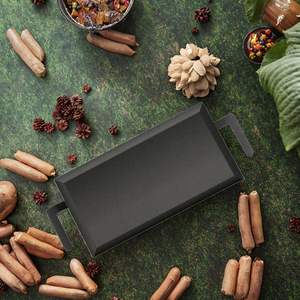 Dụng cụ nấu nướng BBQ sử dụng trong nhà và ngoài trời, vỉ nướng và chảo nướng bằng thép carbon với dụng cụ nghiền bằng kim loại - Product Image 6