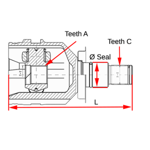 <span class=keywords><strong>Nouveau</strong></span> système de transmission à arbre pour BMW X5 Joint CV intérieur (31607565313) Essieu avant - Product Image 2